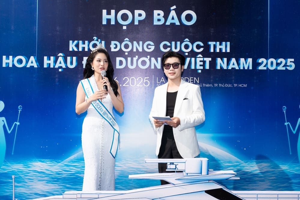 Mc Anh TU confia en asumir el papel del lider del concurso "Miss Vietnam Ocean 2025". Foto: personaje proporcionado