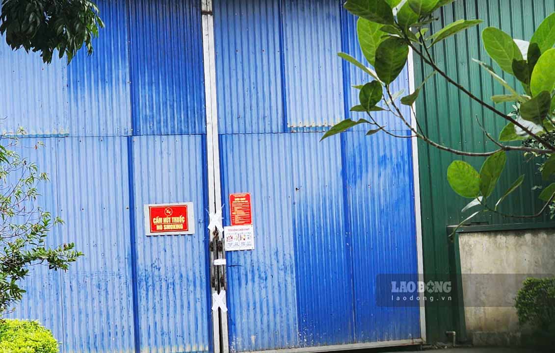 Nhà xưởng trái phép của Công ty TNHH Phú Minh Vina đang bị niêm phong. Ảnh: PV.