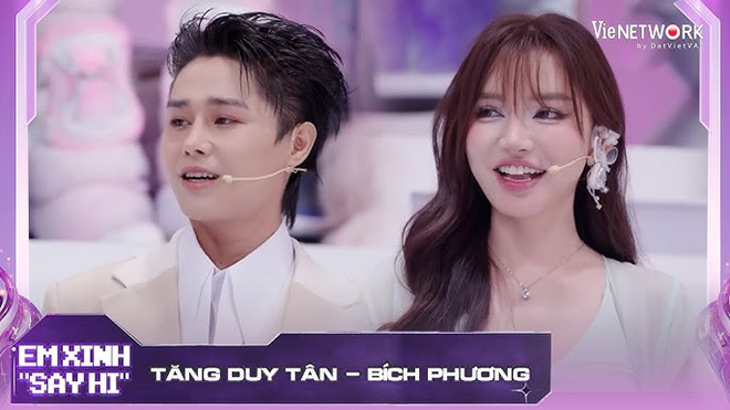 Tang Duy Tan va Bich Phuong. Anh: Nha san xuat chuong trinh “Em xinh say hi” cung cap