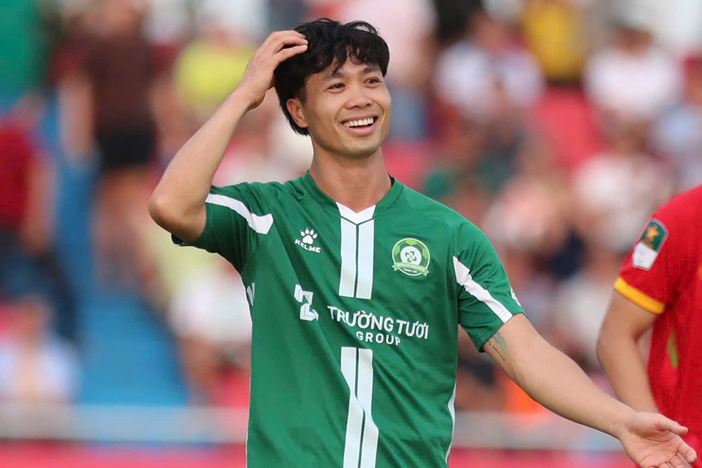 Striker Nguyen Cong Phuong could not win the title of Top Scorer of the 2024-2025 First Division. Photo: Thanh Vu