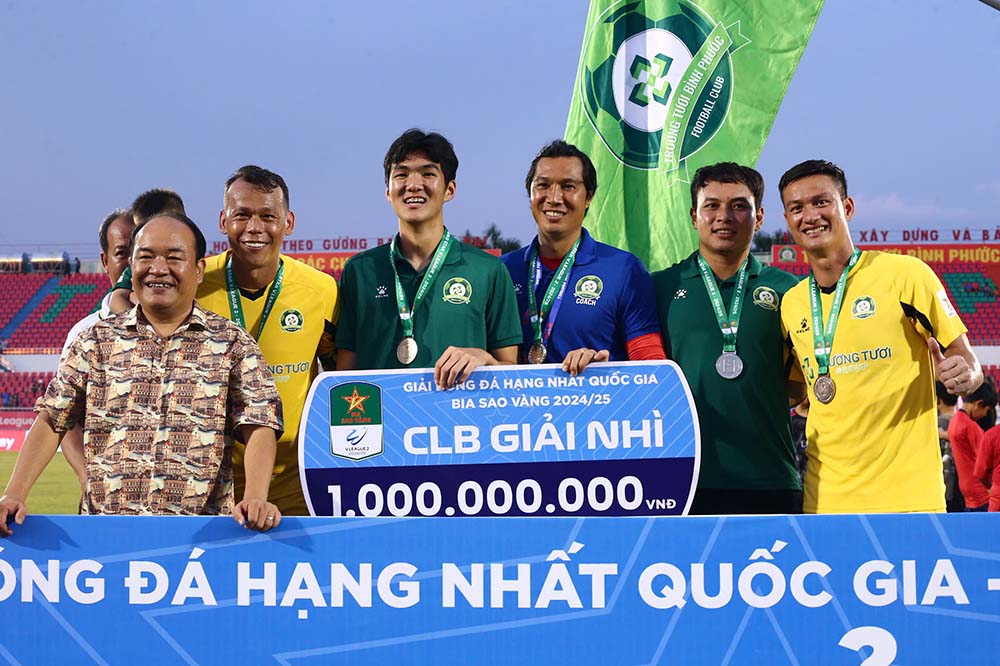 Tran play-off se dien ra tren san Thong Nhat vao luc 18h ngay 27.6. Doi thu cua Truong Tuoi Binh Phuoc va dong doi se duoc quyet dinh sau vong 26 V.League 2024-2025 dien ra vao ngay mai (22.6), co the la Binh Dinh, Quang Nam hoac Da Nang.