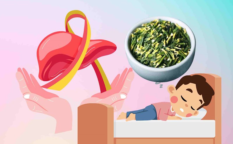 Herbal tea helps cool the liver, makes it natural to sleep easily