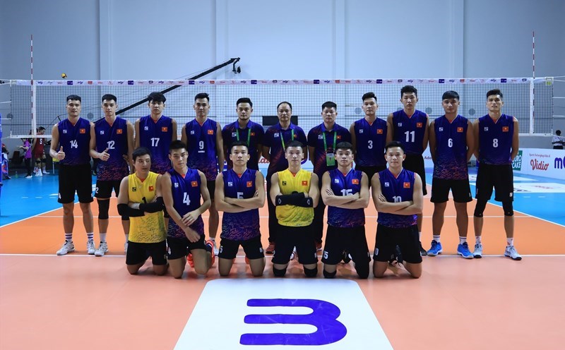 The Vietnam men's volleyball team will meet Indonesia in the 2025 AVC Nations Cup qualifying round. Photo: VFV