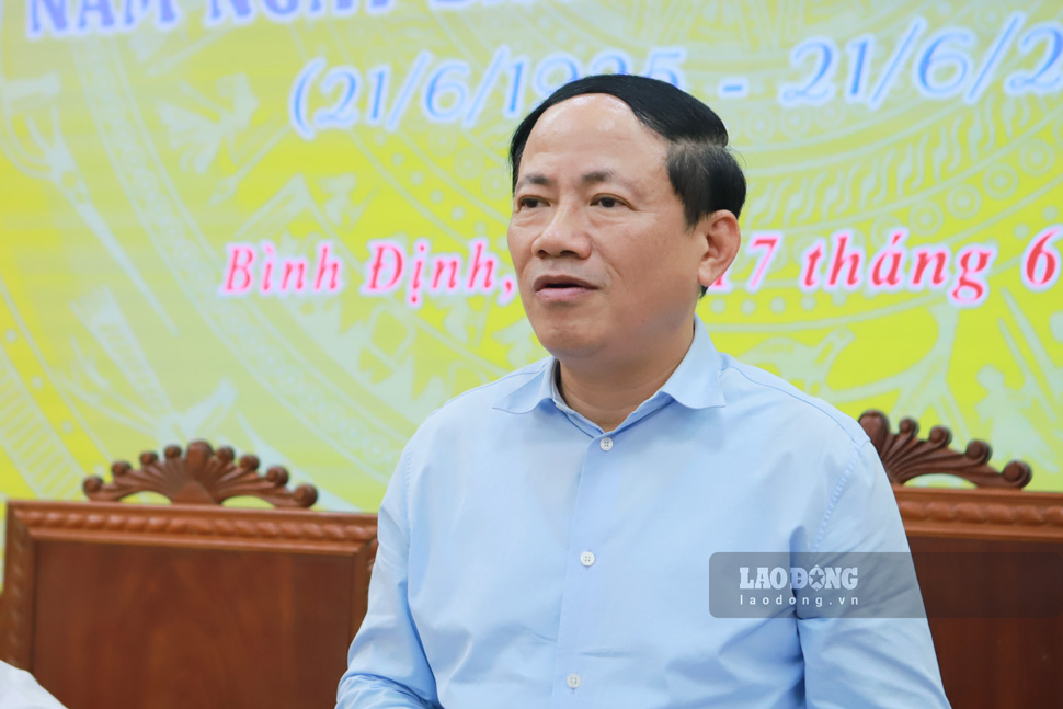 Chu tich UBND tinh Binh Dinh Pham Anh Tuan. Anh: Hoai Phuong