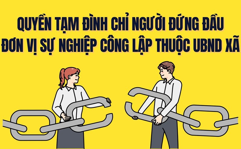 According to the Law on Organization of Local Government, the Chairman of the Commune People's Committee has the right to decide to temporarily suspend the work of the head of a public service unit under the Commune People's Committee. Graphics: Tra My