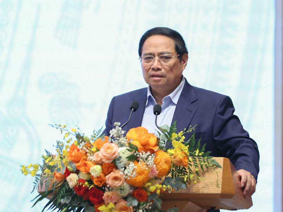 Politburo member and Prime Minister Pham Minh Chinh said that we take farmers as the center, agriculture as the driving force, and rural areas as the foundation. Photo: VGP/Nhat Bac.