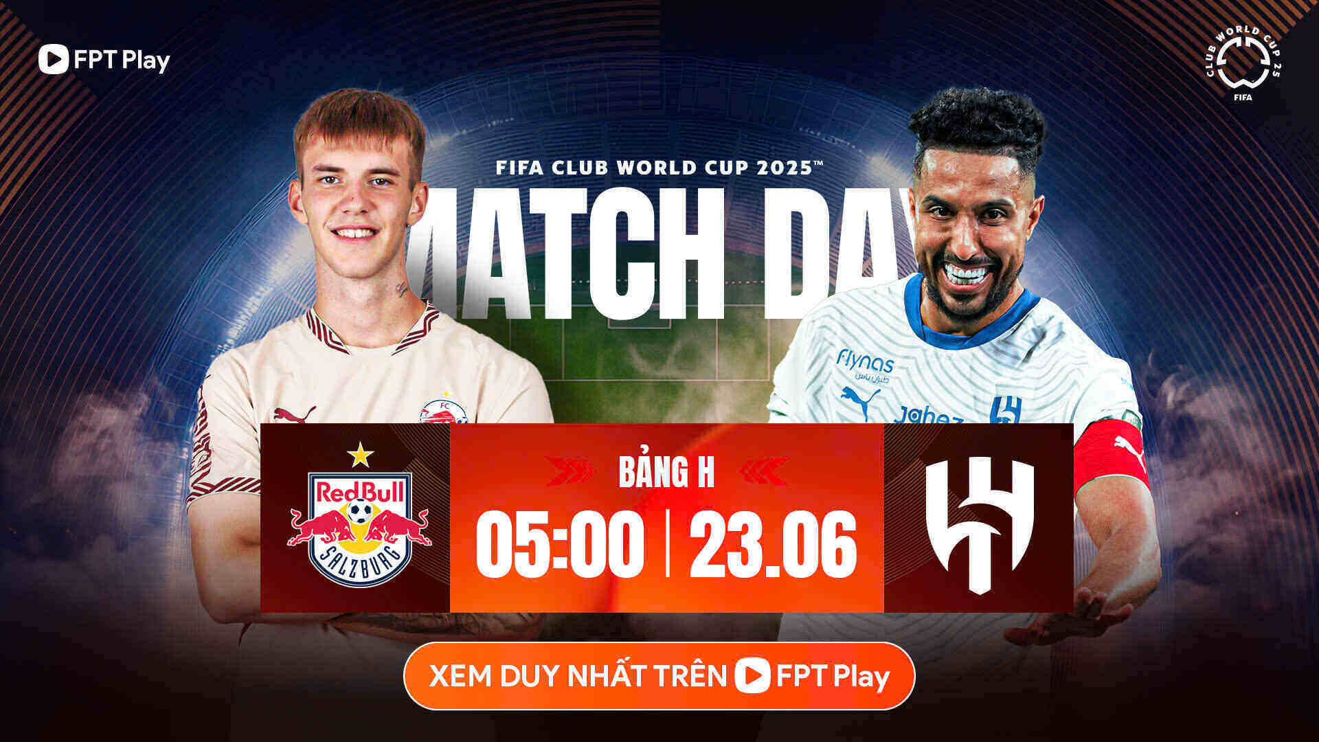 Salzburgo se enfrento a Al-Hilal en la Copa Mundial de Clubes de la FIFA.  Foto: FPT Play