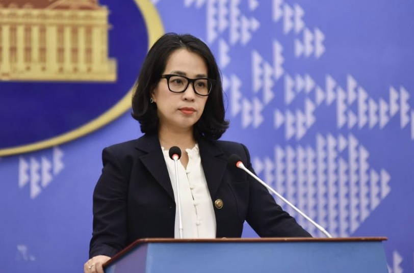 El portavoz del Ministerio de Relaciones Exteriores vietnamitas, Pham Thu Hang, comento sobre los Estados Unidos atacando la instalacion nuclear irani. Foto: Ministerio de Asuntos Exteriores