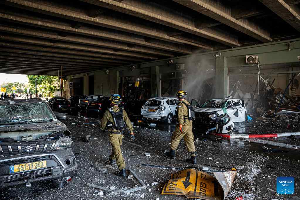 Scene of the Iranian missile attack on Haifa, Israel, on June 20, 2025. Photo: Xinhua