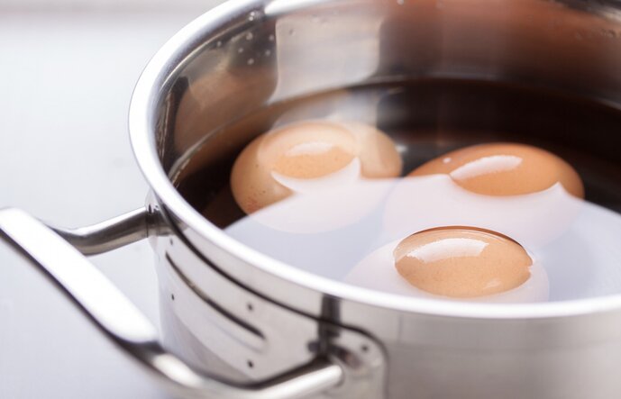 The perfect way to make boiled eggs. Photo: Thuy Duong