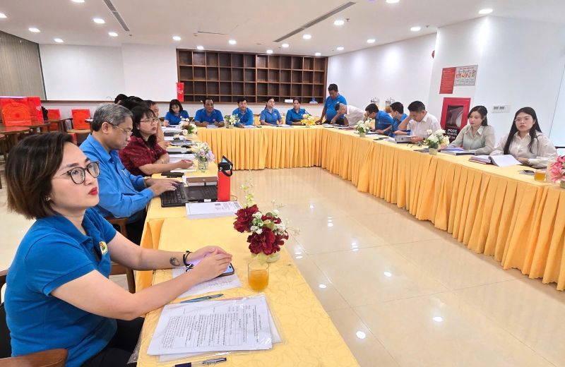 Funcionarios sindicales participan en el curso de capacitacion. Foto: Indonesia