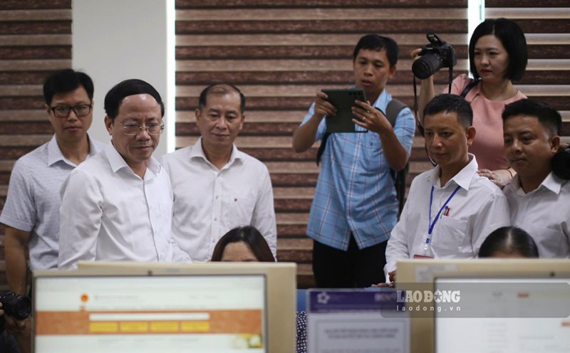 58 new communes and wards in Binh Dinh operated smoothly during the trial run on June 20. Photo: Dinh Truong