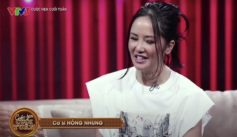Diva Hong Nhung en el programa de "cita de fin de semana". Foto: VTV