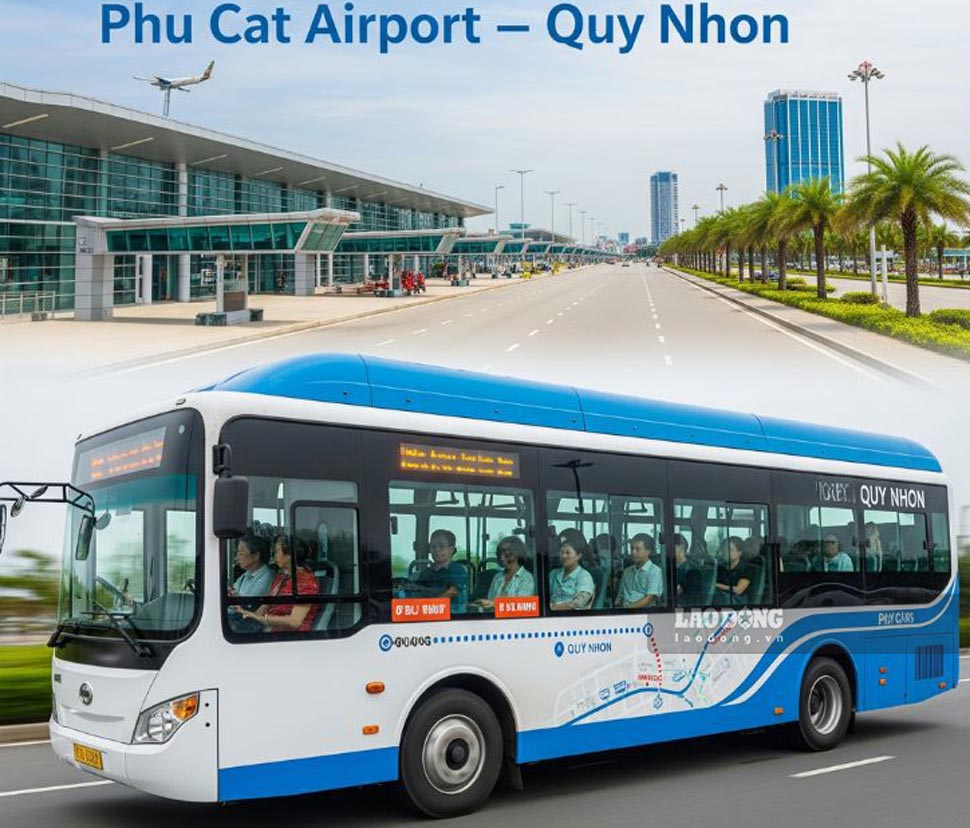 Binh Dinh agrees to open an electric bus route from Phu Cat Airport to the center of Quy Nhon City. Photo: AI