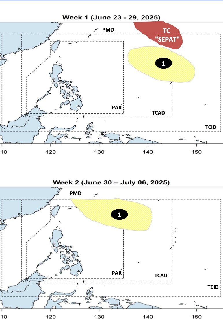Ngay sau bao so 2 Sepat, ap thap moi gan Bien Dong se xuat hien. Anh: PAGASA