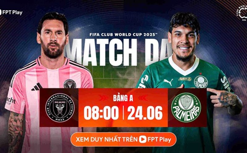 Inter Miami entered the final match of the group stage of the FIFA Club World Cup 2025TM. Photo: FPT Play