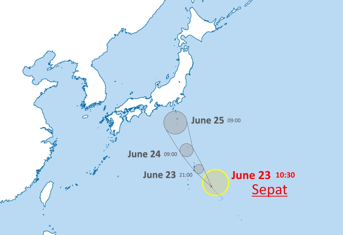 Du bao duong di cua bao so 2 SEPAT o vung bien phia Dong Nam cua Nhat Ban. Anh: Japan News