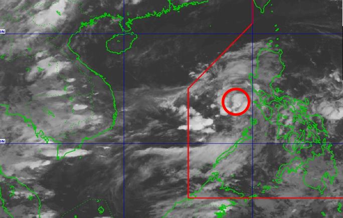 Cap nhat vi tri cua ap thap tren Bien Dong. Anh: PAGASA