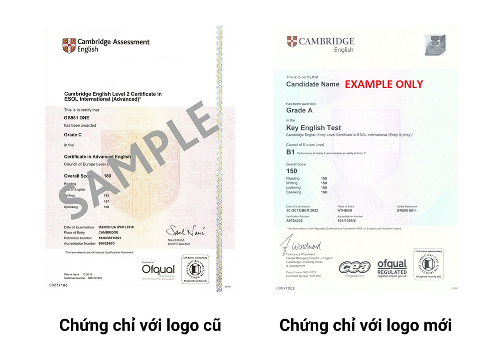 Cambridge University Press & Assessment officially changed the English certificate brand name from Cambridge Assessment English to Cambridge English. Photo: Hoang Nguyen