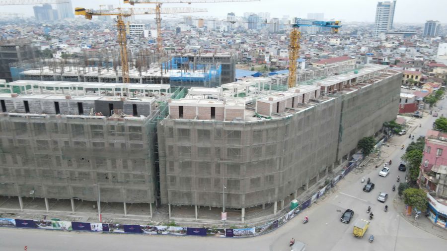 Scene of the Housing Area in the Commune of Labor in Lac Vien warehouse 3, where Hai Phong City has reserved 400 houses for Hai Duong workers to rent during the post-production period. Photo: Mai Dung