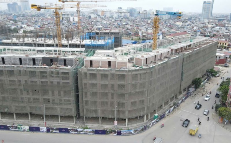 Scene of the Housing Area in the Commune of Labor in Lac Vien warehouse 3, where Hai Phong City has reserved 400 houses for Hai Duong workers to rent during the post-production period. Photo: Mai Dung