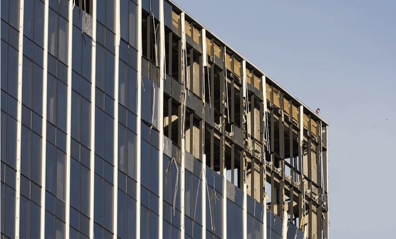 El edificio en el este de Moscu, Rusia, fue atacado por Ucrania Ucrania. Foto: Tass