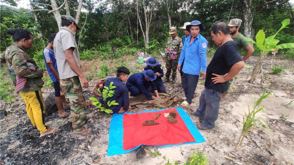 Team K92 searches for the remains of martyrs in Cambodia. Photo: Phuong Vu