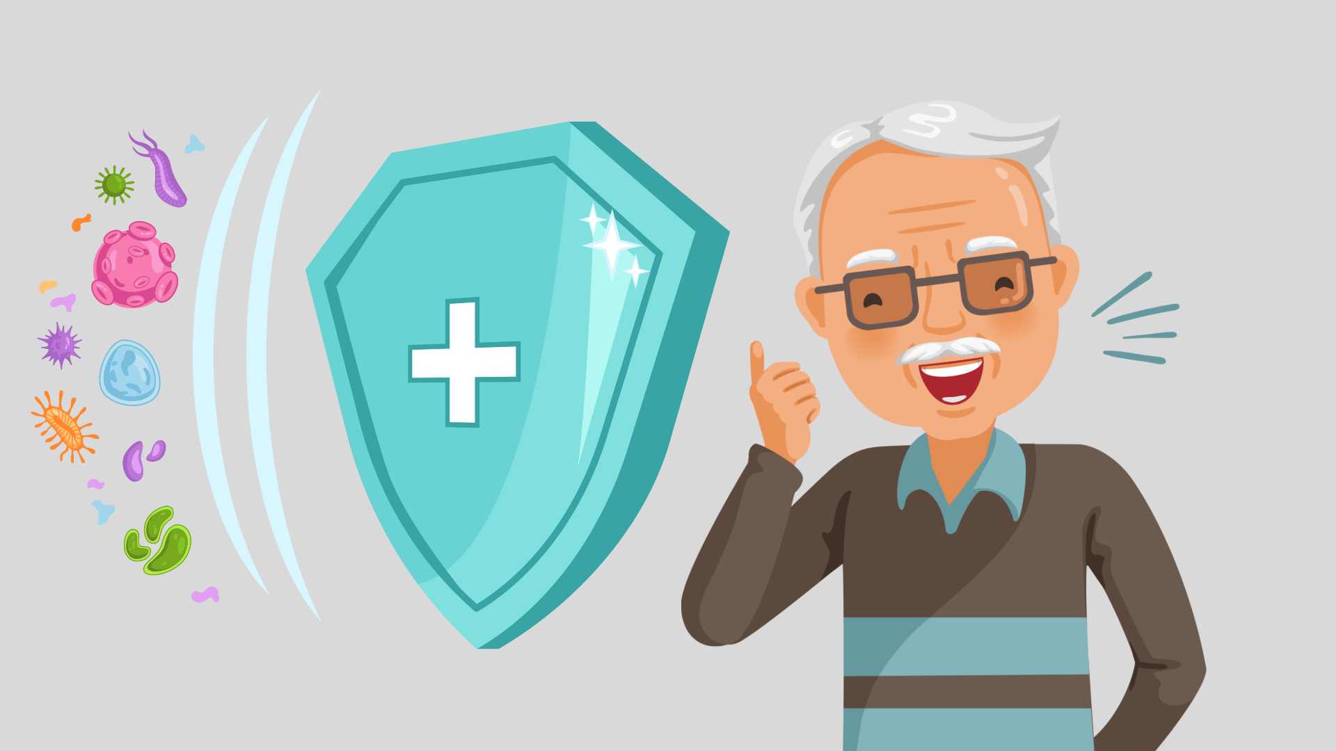 Some ways to boost immunity in the elderly. Graphics: Ha May