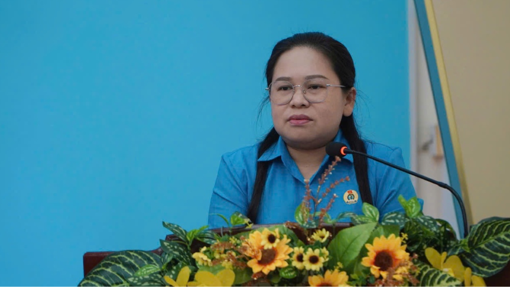 Chu tich LDLD tinh Kien Giang Truong Thanh Thuy phat bieu. Anh: Nguyen Anh