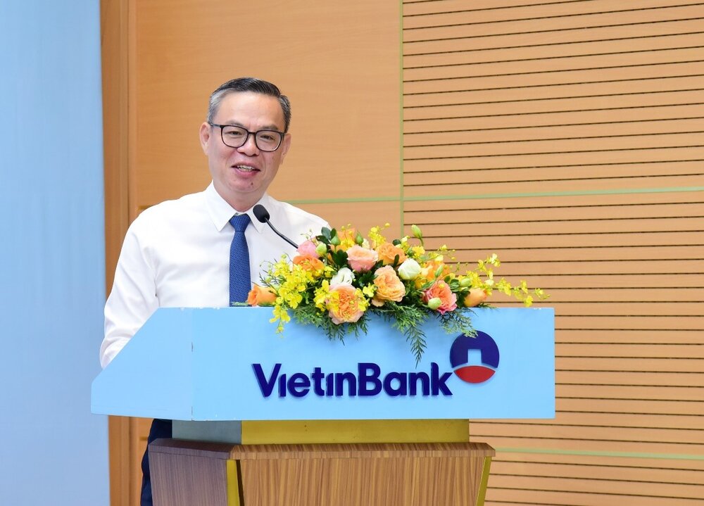 Ong Tran Minh Binh – Chu tich HDQT VietinBank phat bieu tai su kien. Ảnh: VietinBank