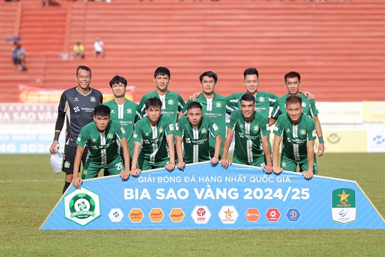 Cong Phuong's Binh Phuoc Club will play a play-off match to compete for a place in V.League 2025-2026 against Da Nang Club. Photo: VPF