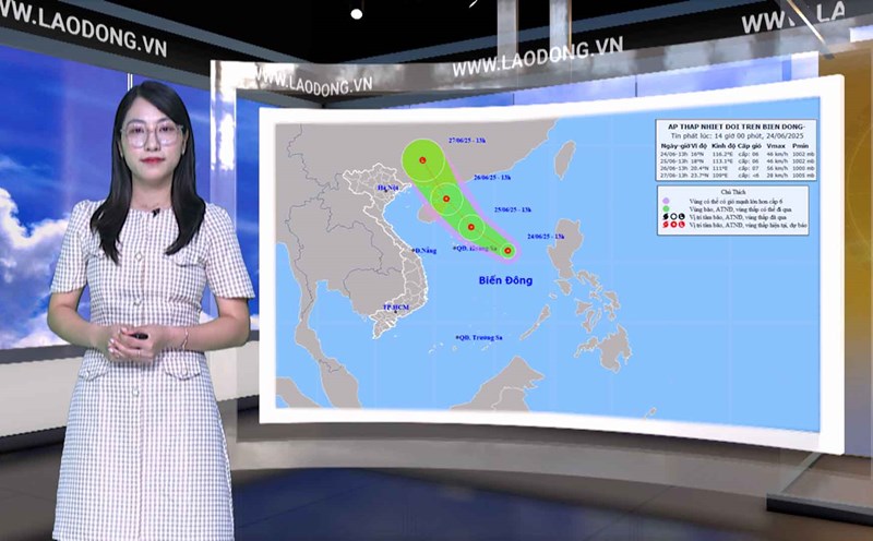 Weather forecast for tonight and tomorrow, June 25