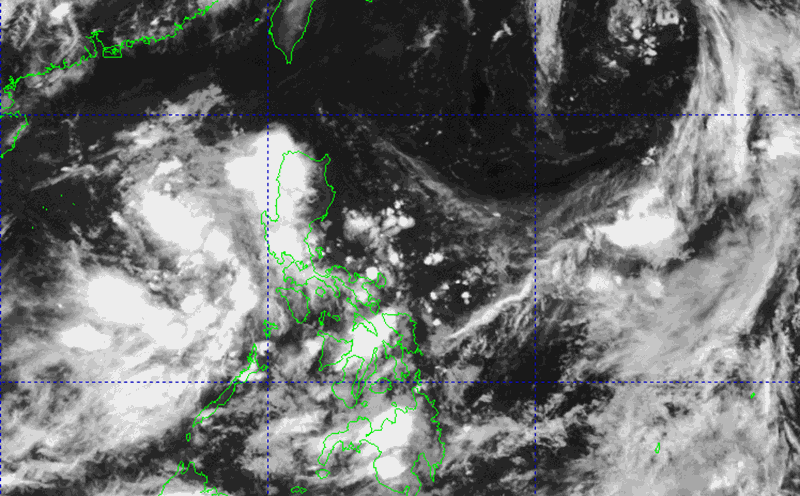 The tropical depression in the East Sea is causing widespread thunderstorms. Photo: PAGASA
