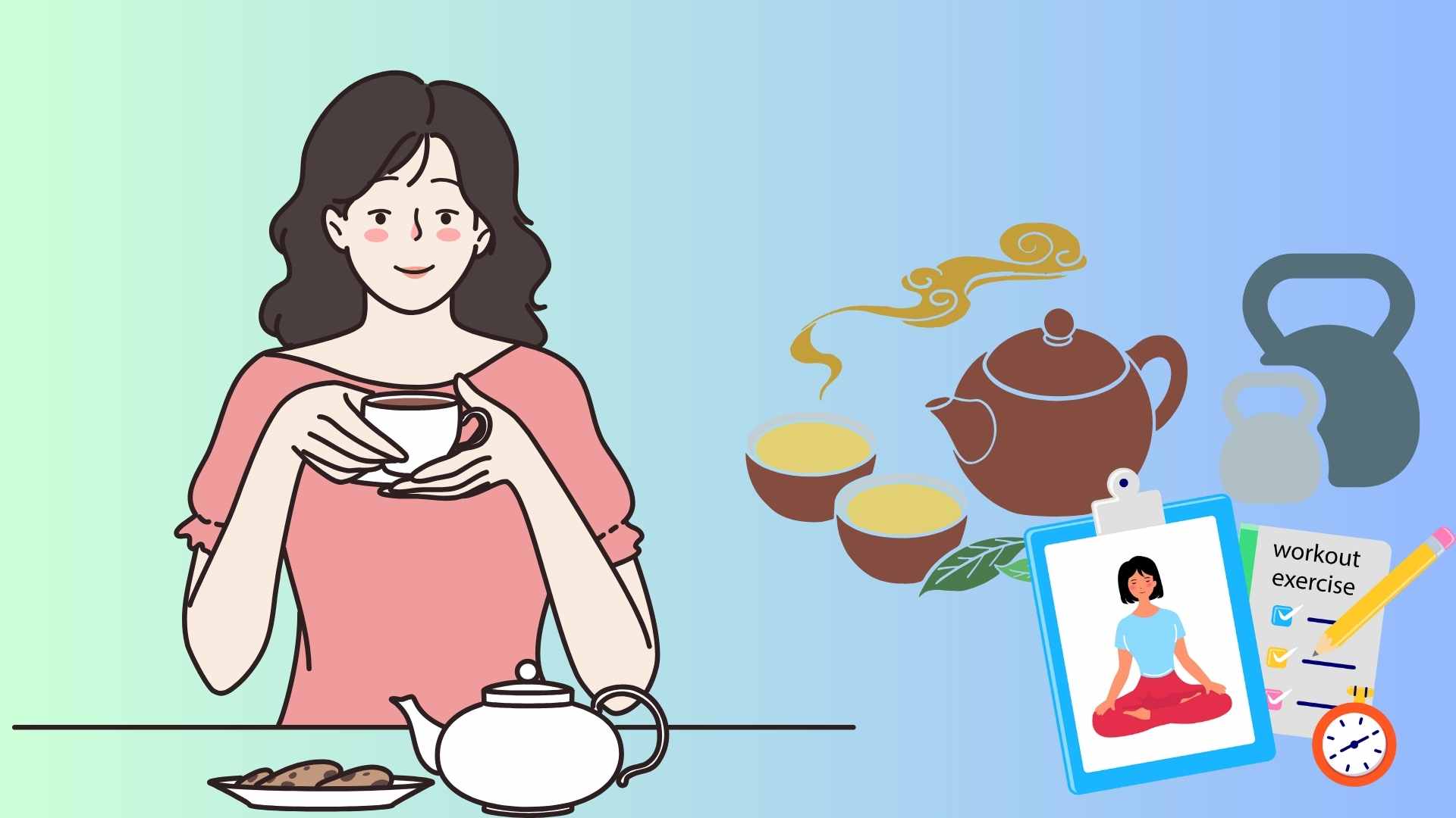 Drinking tea incorrectly will cause hunger, preventing weight loss. Graphics: Ha May