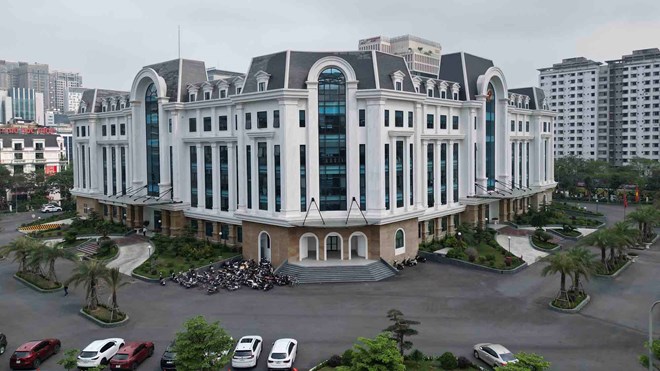 The headquarters of the Party Committee - People's Committee of Cau Giay Ward is at 96 Tran Thai Tong, Cau Giay Ward, Hanoi City. Photo: Huu Chanh