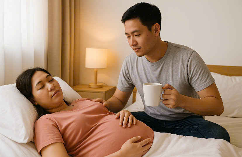 Segun la Ley de Seguro Social, ¿cuantos dias da a luz la esposa, esposo y esposa? Graficos: Huong Giang