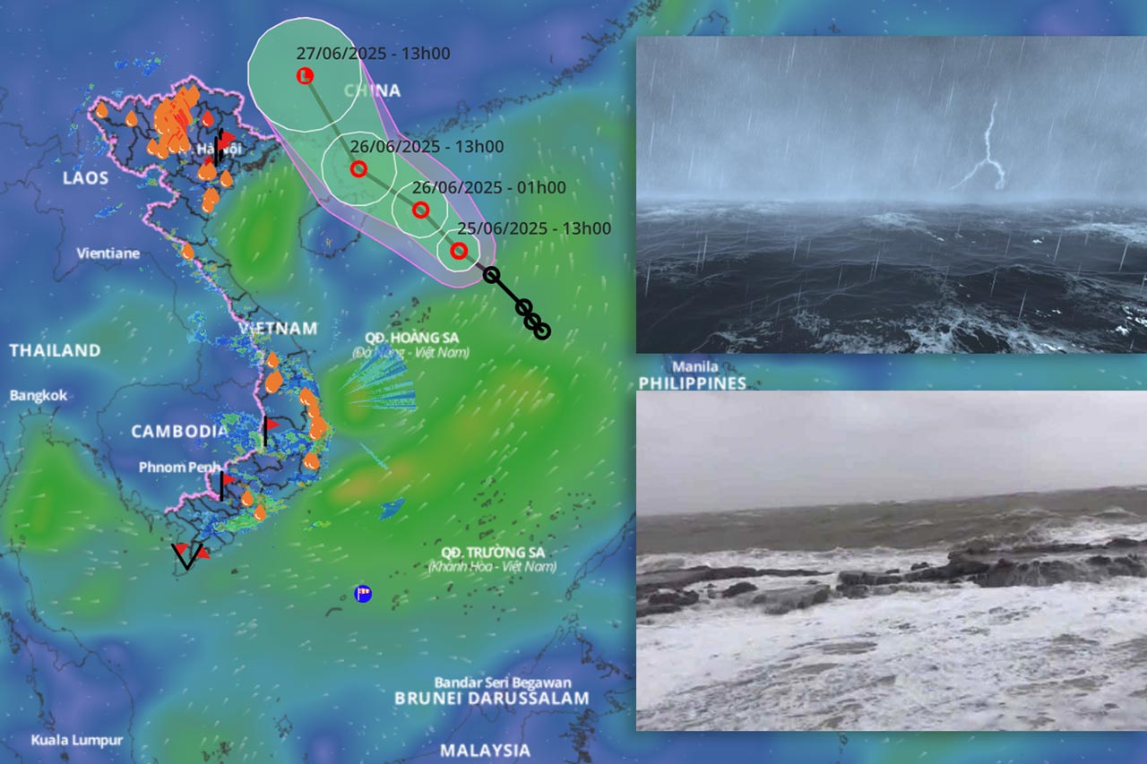 Forecast of bad weather due to tropical depression