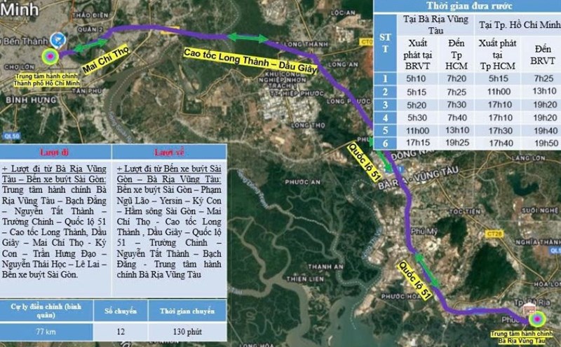 The plan is to transport cadres, civil servants and public employees from Ba Ria - Vung Tau to Ho Chi Minh City to work. Photo: BRVT Producer