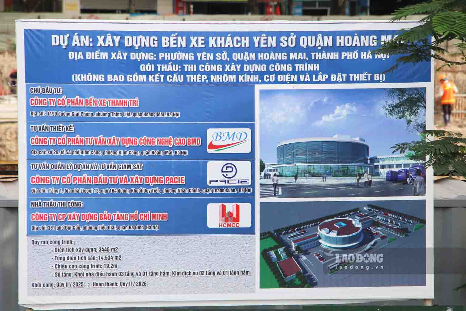 Ben xe Yen So du kien se hoan thanh di vao hoat dong vao quy II.2026. Anh: Viet Bac.