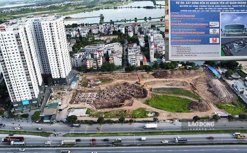 Yen So Bus Station project, Hoang Mai district, Hanoi. Photo: Viet Bac.