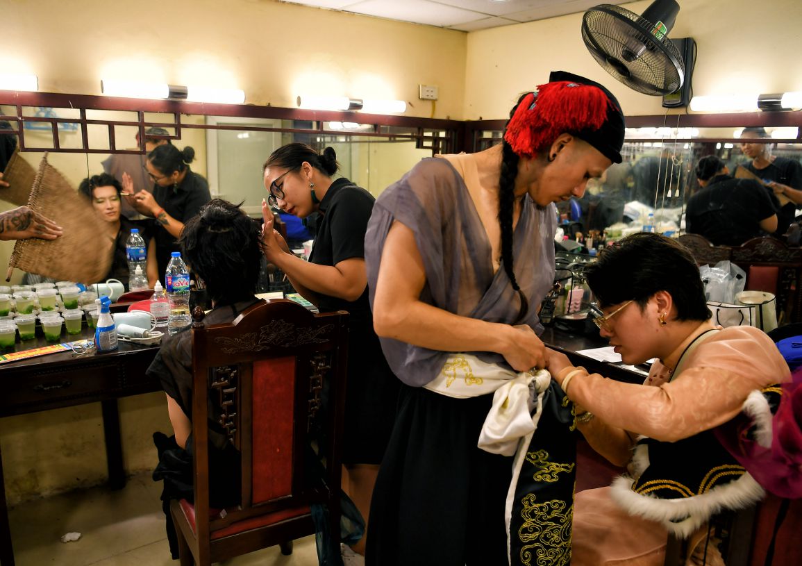 The dressing room in the Tuong Viet Nam Theater. Photo: Viet Van