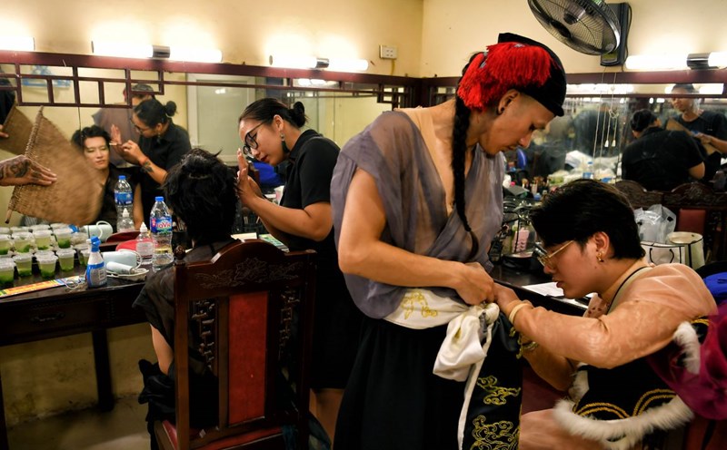 The dressing room in the Tuong Viet Nam Theater. Photo: Viet Van