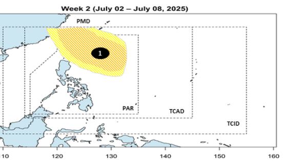 Du bao ap thap moi gan Bien Dong. Anh: PAGASA
