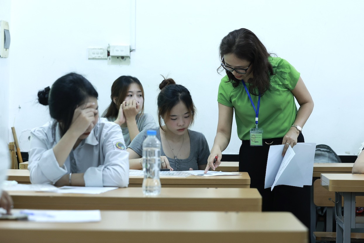 Candidates taking the 2025 high school graduation exam. Photo: Hai Nguyen