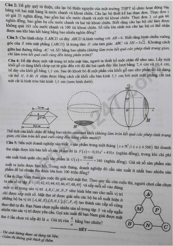 De thi mon Toan tot nghiep THPT nam 2025 - ma de 0116. Anh: Tuyensinh247