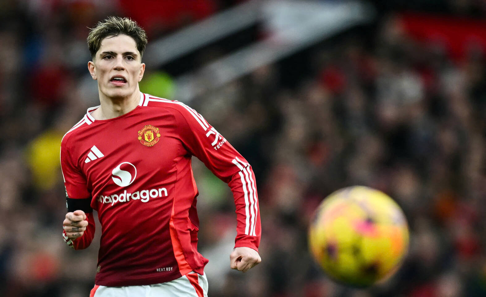 Alejandro Garnacho enfrento muchas dificultades bajo Ruben Amorim.  Foto: AFP