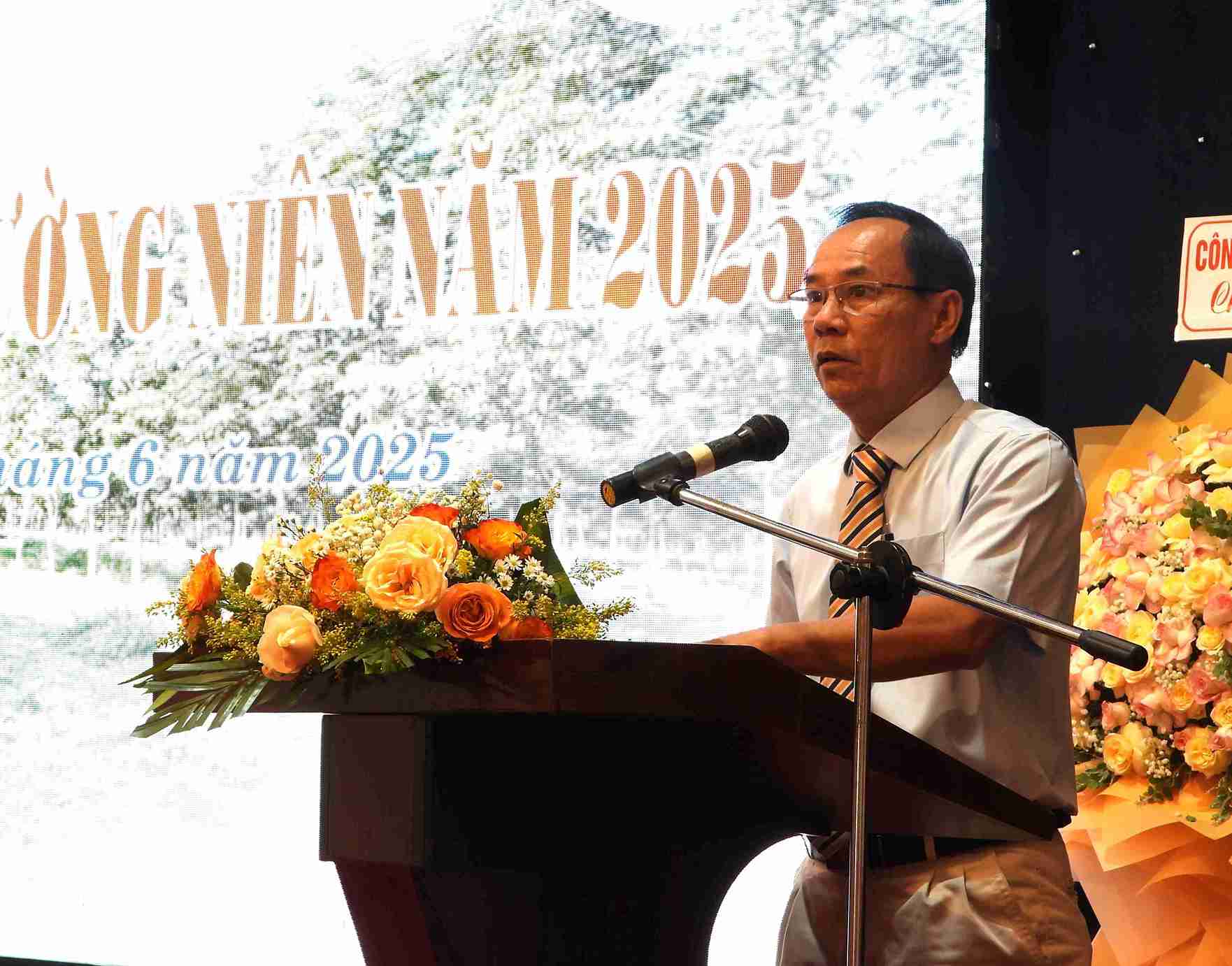 Ong Nguyen Minh - Tong Giam doc Dakruco phat bieu. Anh: Bao Trung