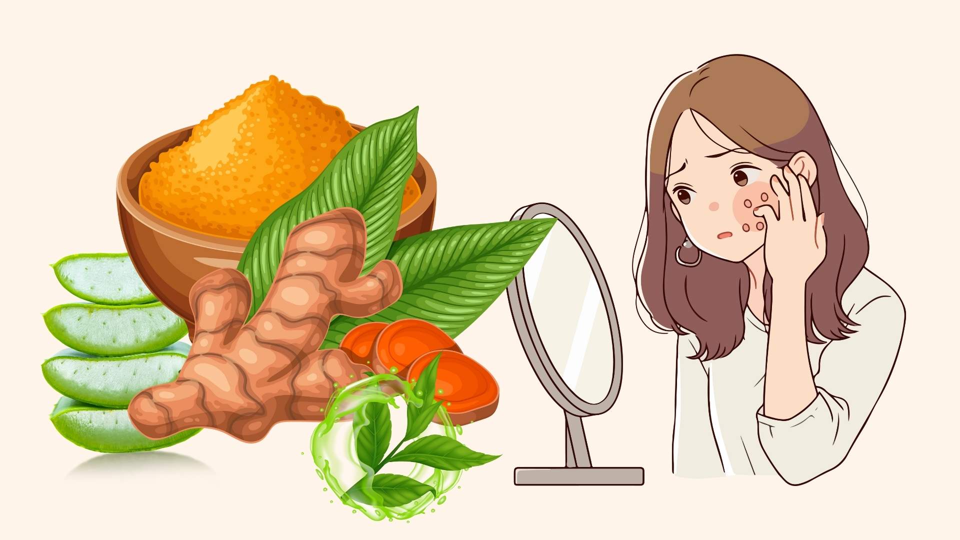 5 bien phap khac phuc mun tai nha vao mua he. Do hoa: Dinh Dinh
