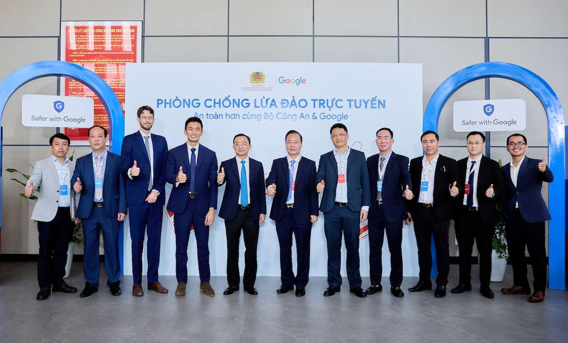 Chiến dịch Phòng chống lừa đảo trực tuyến - an toàn hơn cùng Bộ Công an & Google. Ảnh: Google