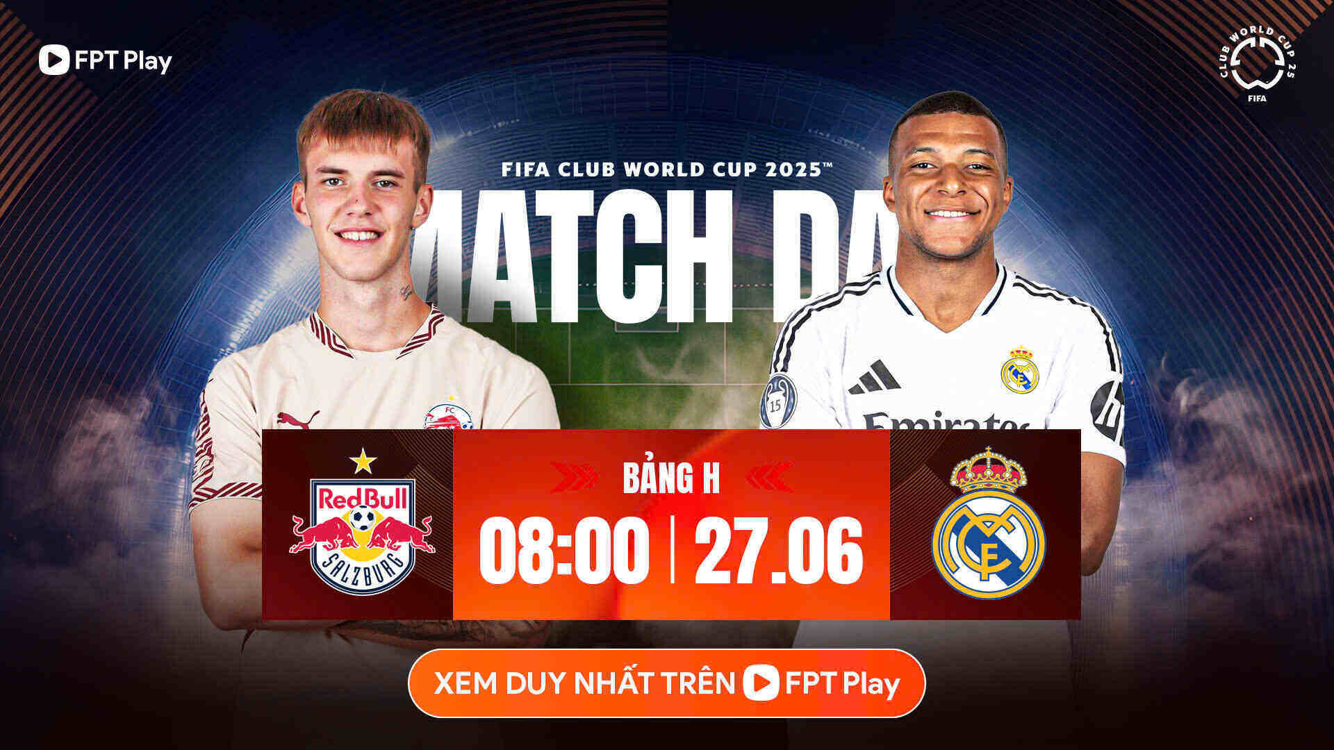 Salzburgo se enfrento al Real Madrid en la Copa Mundial del Club de la FIFA. Foto: FPT Play